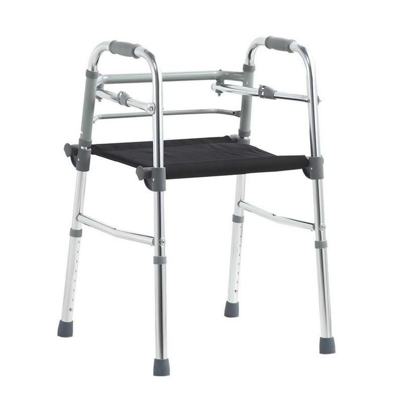 Easy Carry Disabled/Elderly People Use Indoor and Outdoor Folding Adult Walker Frame Aluminu Light Weight Health Care Rehabilitation Walking Assistance