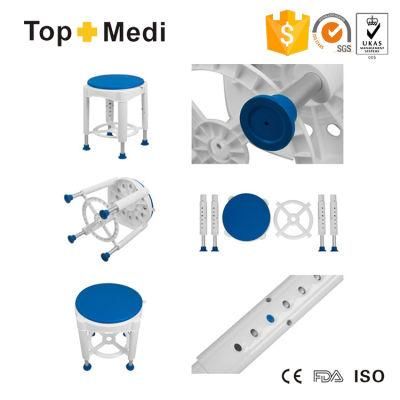 Rehabilitation Bathroom Safety Aluminum Rotating Plastic Shower Bath Chair