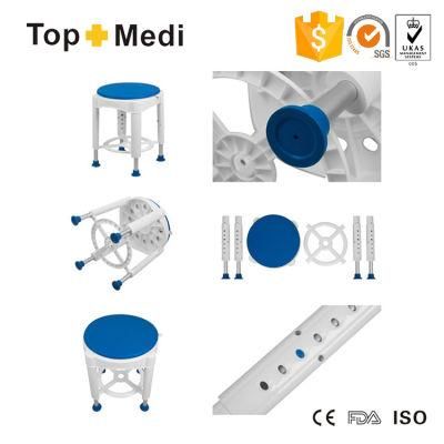 Rehabilitation Bathroom Safety Aluminum Rotating Plastic Shower Bath Chair