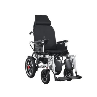 High Back Comfortable Reclining Electric Wheelchair for Elderly Disabled