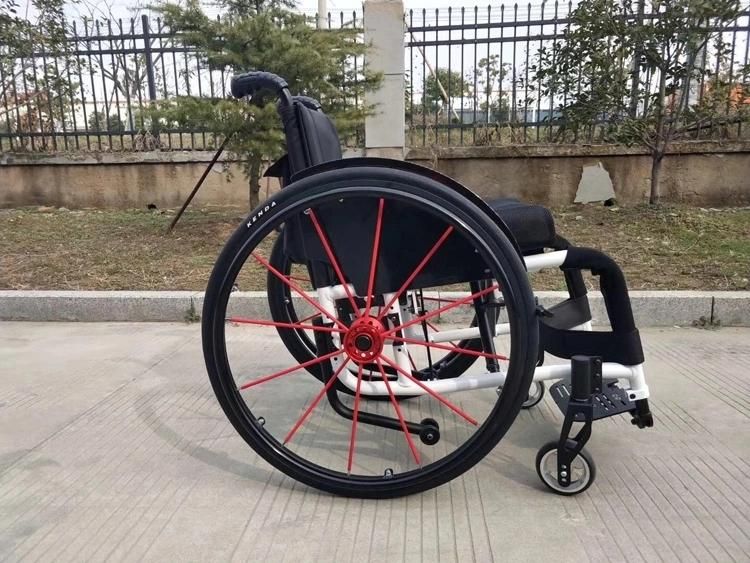 24 Inch Big Wheels Light Folding Sport Travel Wheelchair