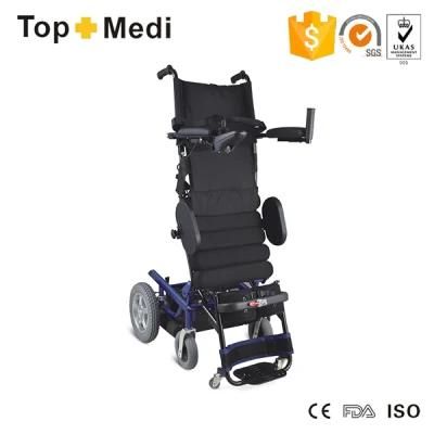 Topmedi Standing up Comfortable Power Electric Wheelchair with Legrest Belt for Disabled