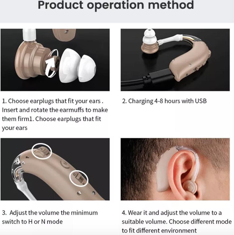 Wholesale Mini in Ear Analog Hearing Aid Pocket Digital Sound Voice Amplifier Monitor System Hearing Assist Itc Cic OTC Hearing Aids Zinc Air Battery Products