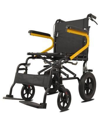Topmedi Hotsale Foldable Manual Wheelchair From Handicapped /Elder with United Handle Brake