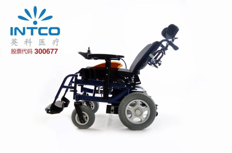 Medical Product Aluminum Foldable/Reclining Multifunction Power Wheelchair with Headrest