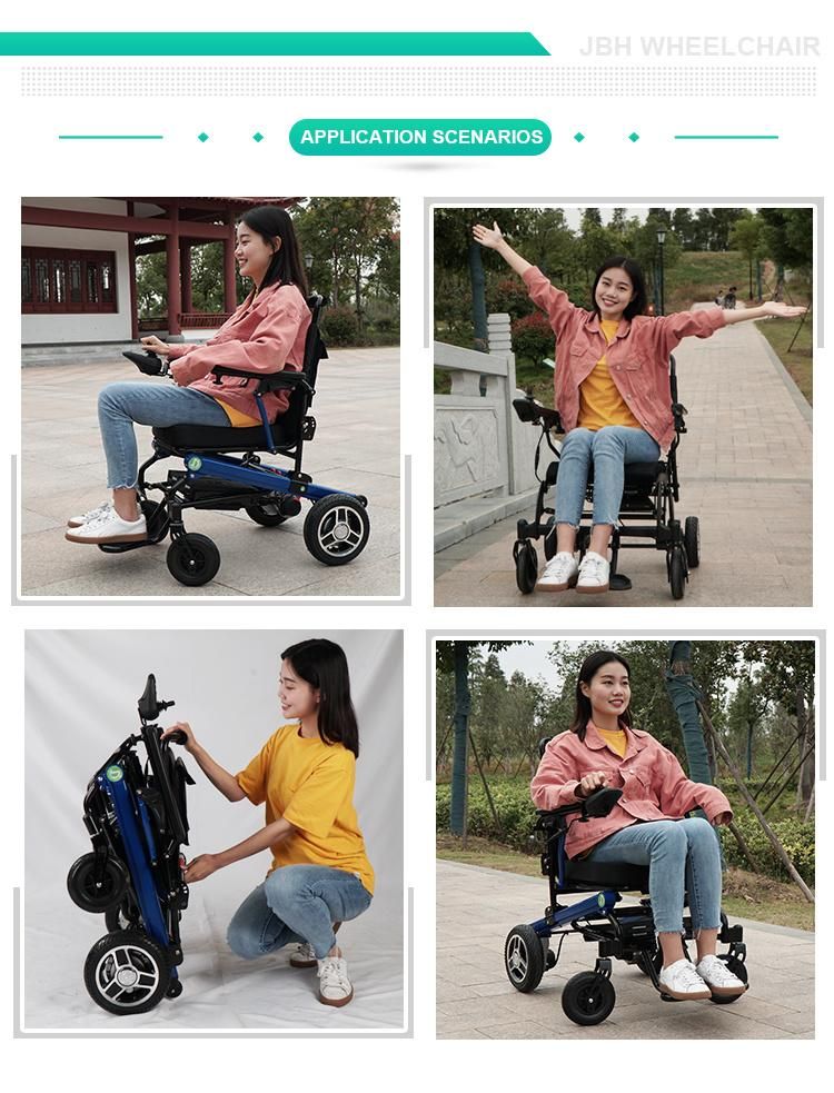 Outdoor Long Driving Folding Electric Wheelchair with Lithium Battery