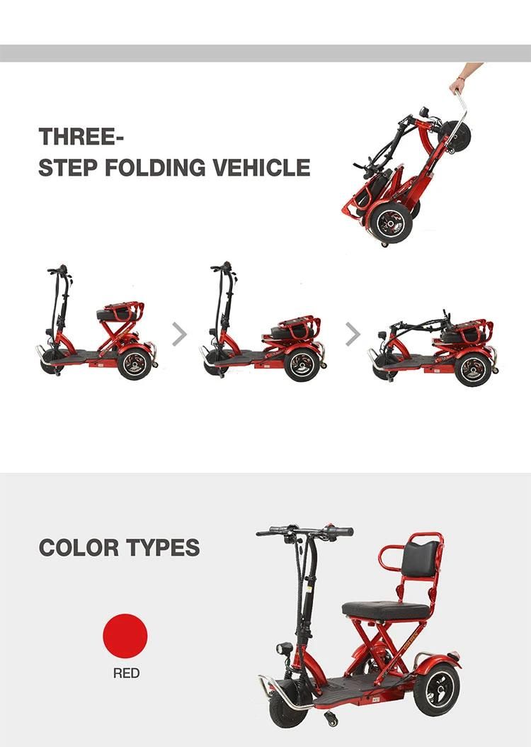 Motorcycle Electric Mobility Scooter for Disable Disabled Scooter with Three Wheel