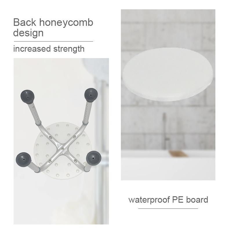 Adult Aluminum Round Chair Medical Bathing Chair Shower