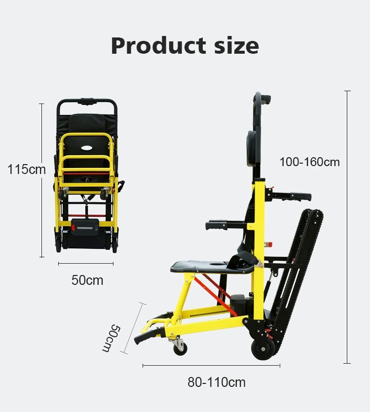 Lithium Battery Folding Disable Electric Stair Stretcher