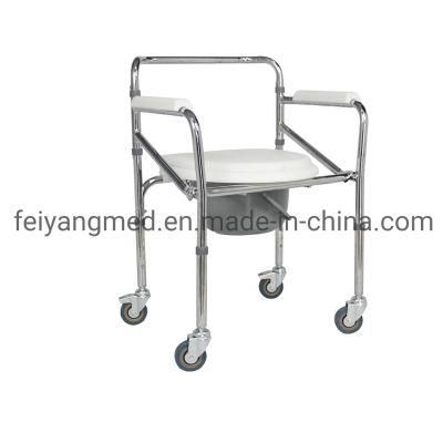 Disabled Folding Shower Walker Chair Commode with Wheels