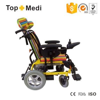 Topmedi Aluminum Reclining Padiatric Children Electric Power Wheelchair