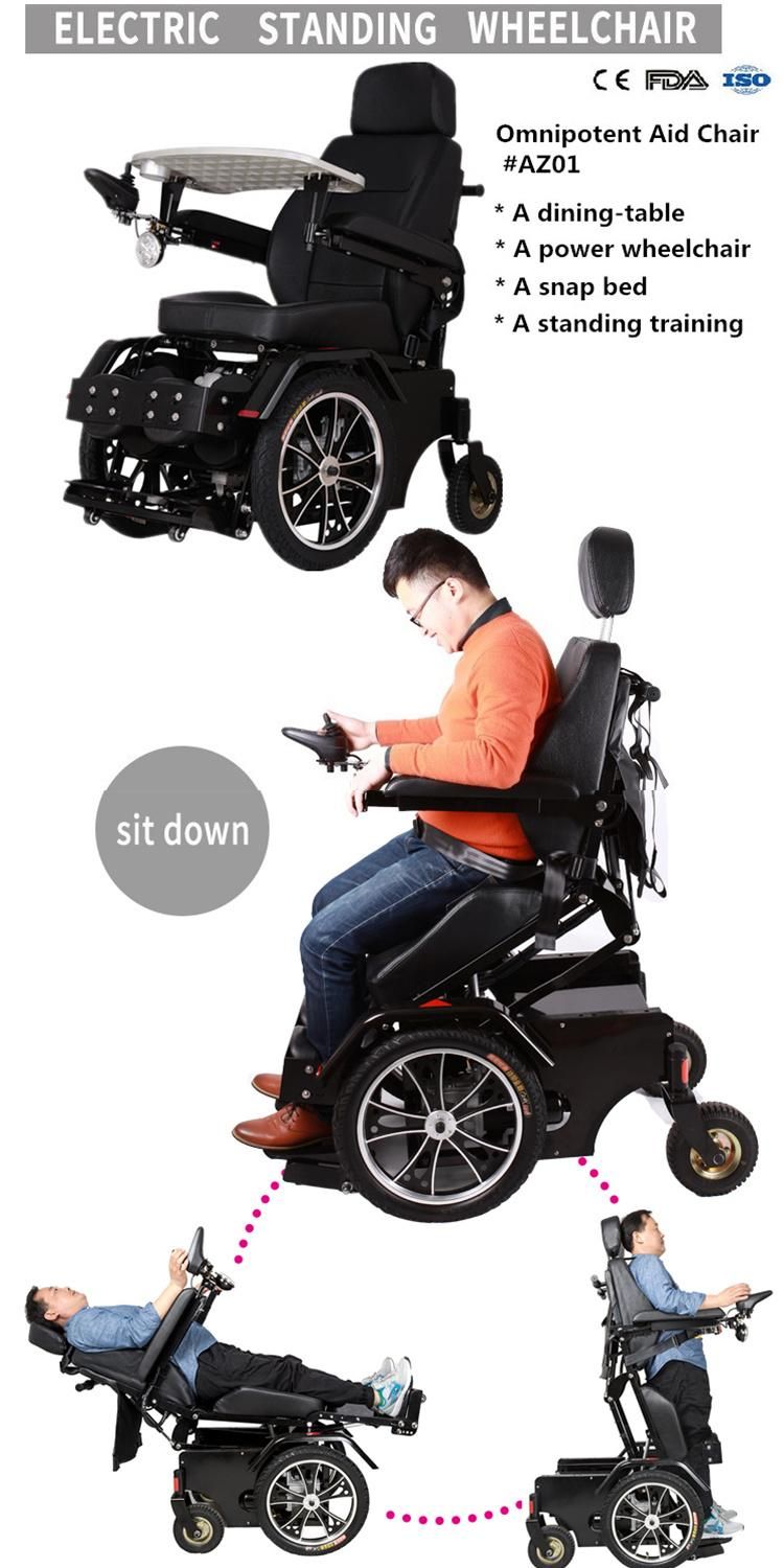 Seat Height Adjusting Electric Standing Lift Wheelchair