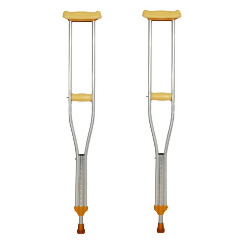 Aluminum Adjustable Axillary Crutch Medical Disabled Under Arm Crutch Walking Aid Cane Muletas