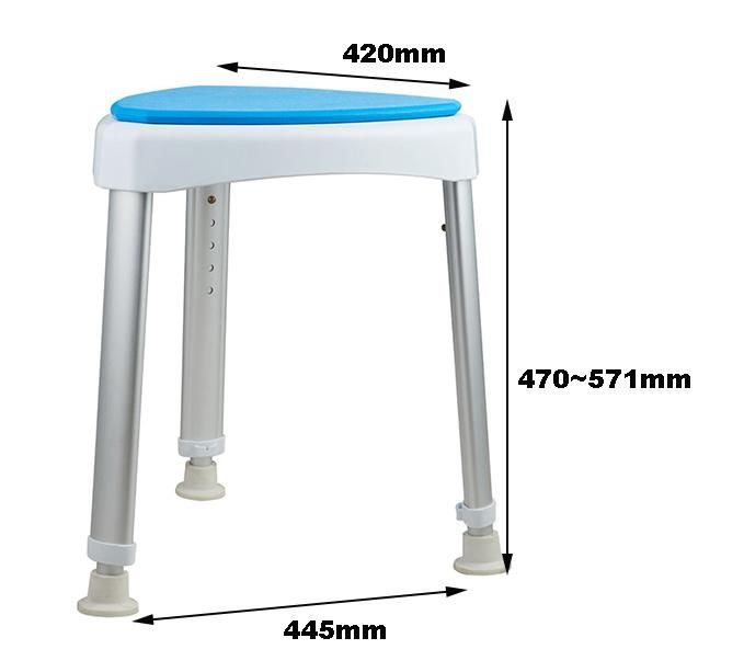 Commode Chair Swivel Triangle Shower Stool