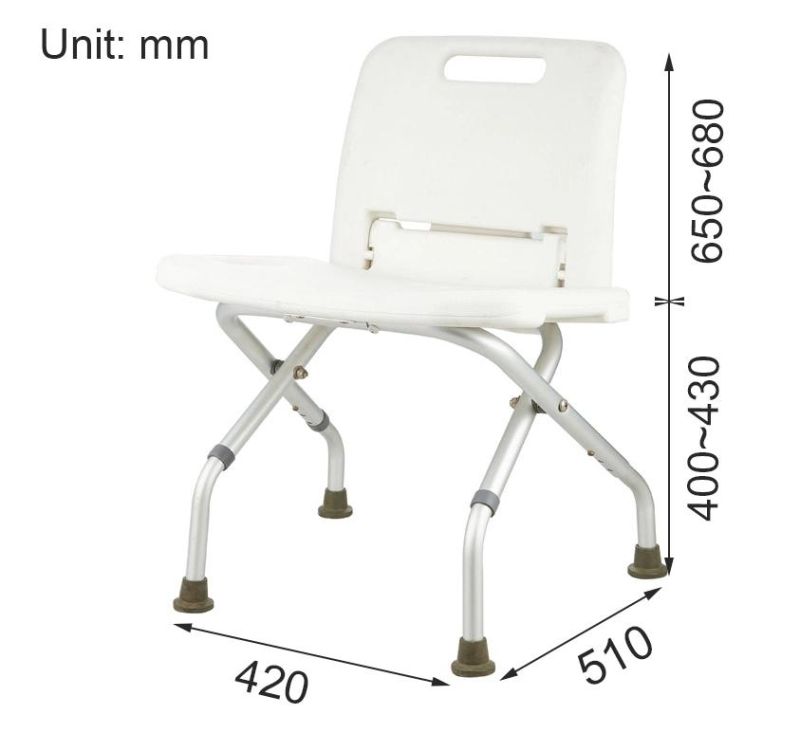 Commode Chair Aluminum Folding Shower Chair Folding Shower Stool