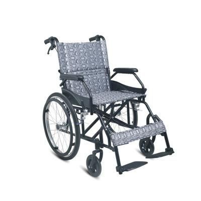 Steel Frame Manual Folding Wheelchair for Disabled and Adults
