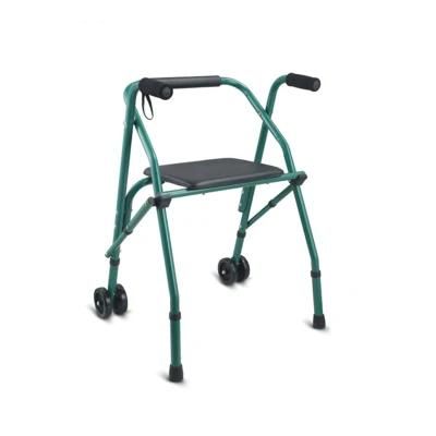 Outdoor Portable Rolling Walkers 63.5cm Overall Width Easy Folding Rollator Walker