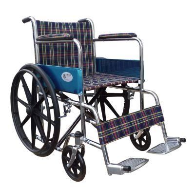 Good Service New Customized Economic Transport Steel Electric Power Folding 809 Wheelchair