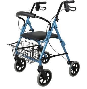 Multi-Function Aluminum Rollator Wheelchair Walker Shopping Cart