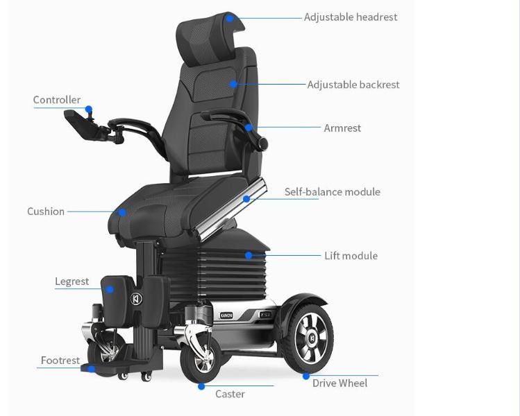 Aluminium Standing up Power Electric Wheelchair Factory