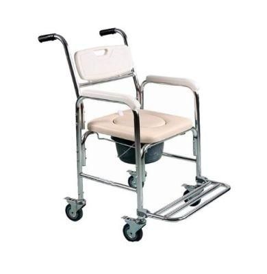 Toilet Elderly Foldable Aluminium Aloy Wheelchair