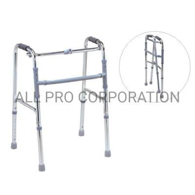 Four Leg Aluminum Frame Height Adjustable Walker for The Elderly