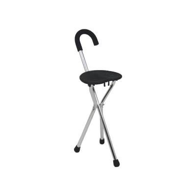 Aluminum Elderly Foldable Chair Walking Stick Thee Legged Walking Cane Chair