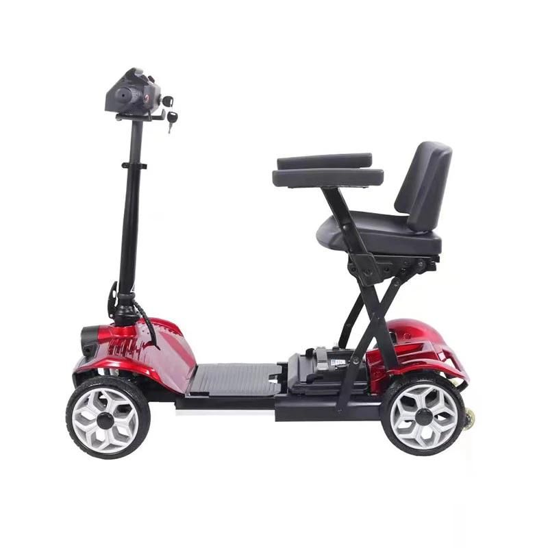 China Ghmed Standard Package Electric Wheelchair Motor 4 Wheel Folding Disabled Mobility Scooter