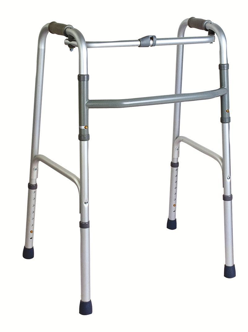 Rehabilitation Products Height Adjustable Foldable Aluminum Anodized Walker for Elderly