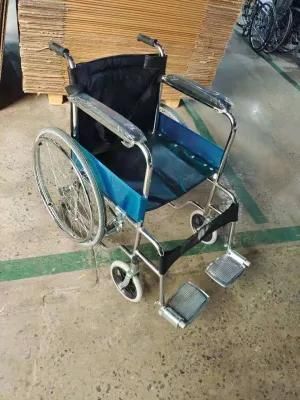 Convenient Lightweight Manual Handicapped Steel Coating Wheelchair for Disabled People