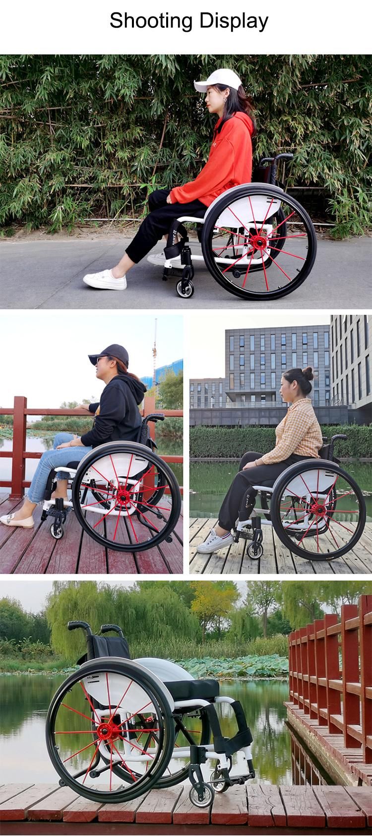 Hot Sale Light Quick Release Manual Foldable Large Wheel S002 Sports Wheelchair