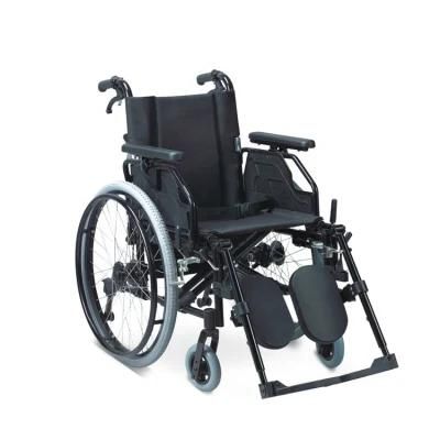 Manual Aluminum Frame Wheelchair with Quick Release Real Wheel