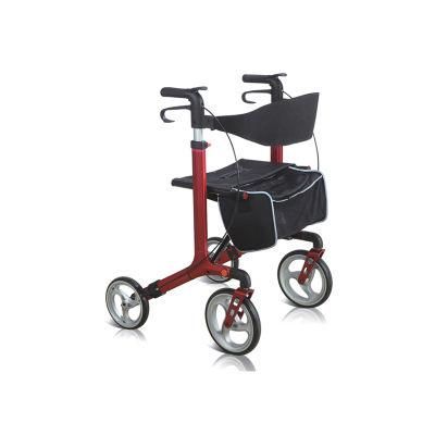 Adjustable European Design Lightweight Old People Drive Medical 4 Wheel Walker Rollator for The Elderly
