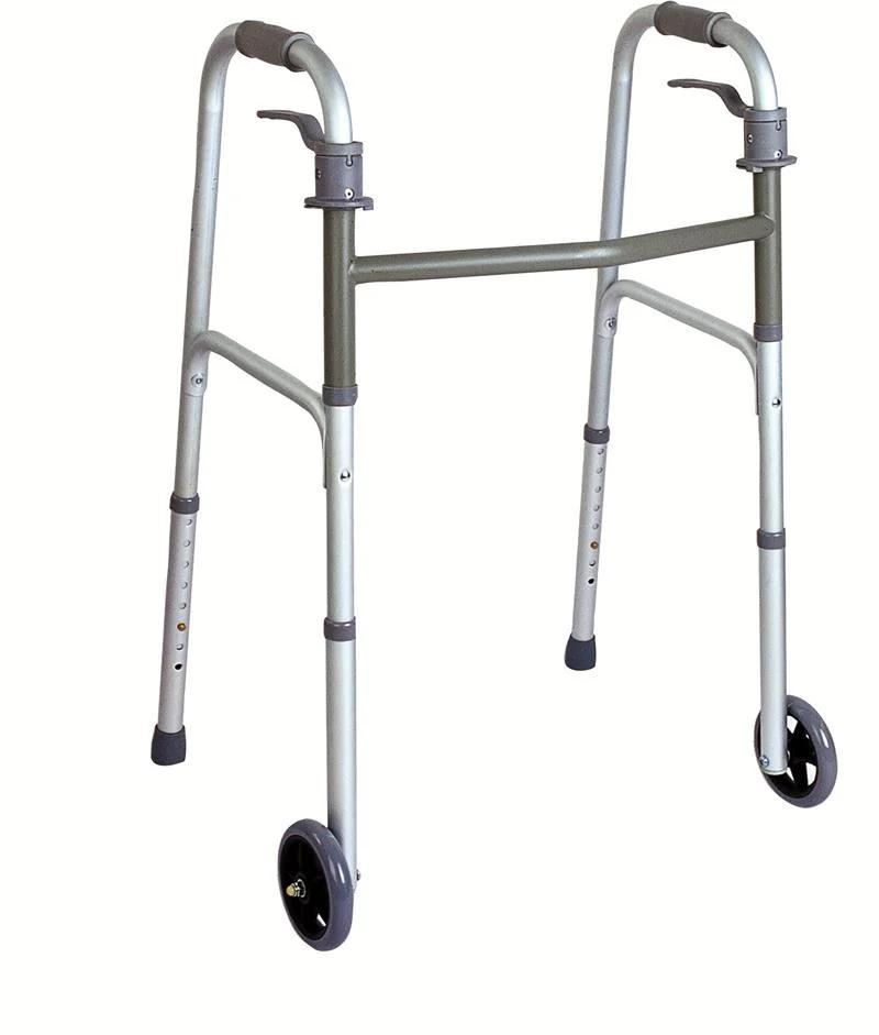 Height Adjustable Anodized Aluminum Walker with Wheels