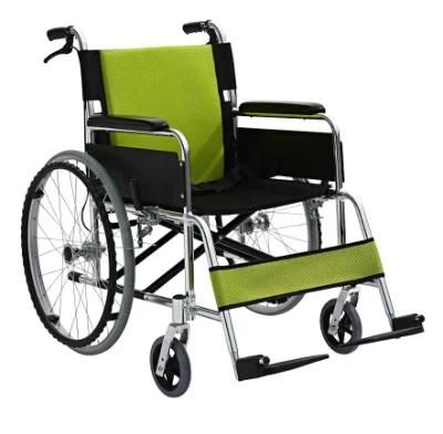 Folding Wheelchair for Elderly Disabled People Cheapest Standard for Sell Easy Carry Outside Manual Aluminium Wheel Chair