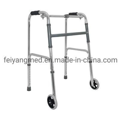 Height Adjustable Folding Portable Aluminum Walker for The Elderly