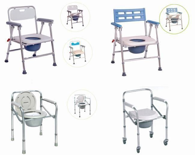 OEM High Quality Foldable Commode Chair for Elderly and Disable