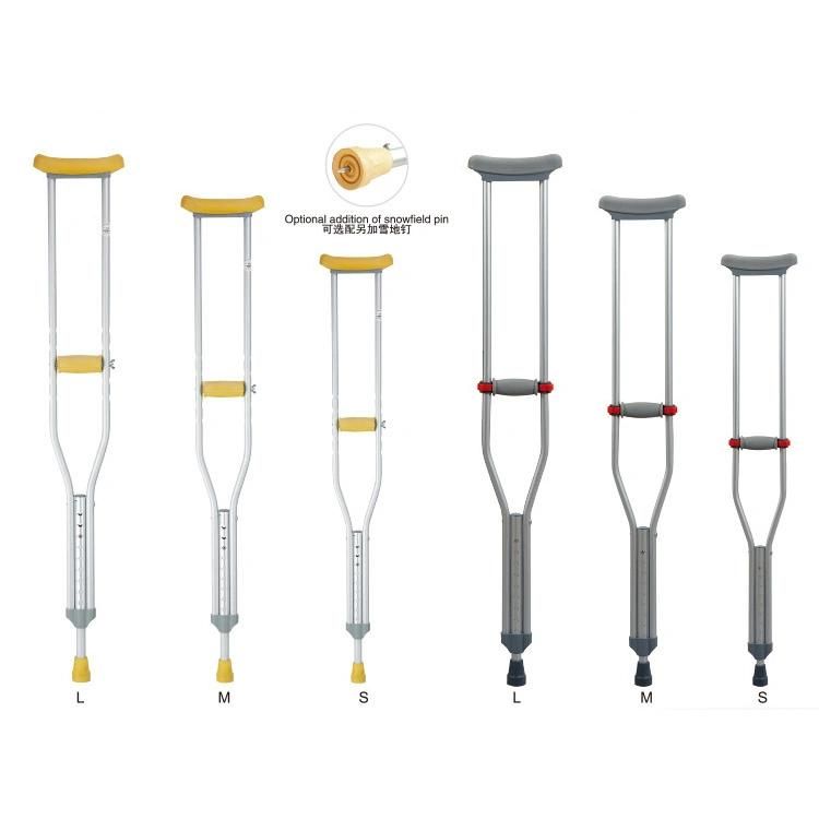 Adjustable Underarm Thick Stainless Steel Medical Elbow Crutches