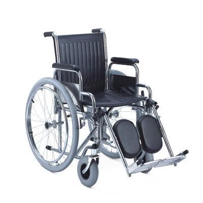Chromed Steel Adjustable Manual Wheelchair Un High Quality