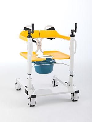 Mn-Ywj003 Multifunctional Elderly Stainless Steel Patient Lifting Transfer Commode Chair