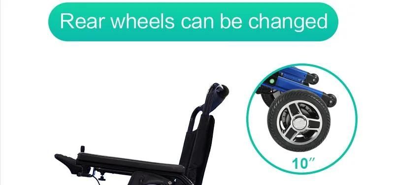 Aluminum Alloy Manual Folding Power Wheelchair Back Adjustable Lightweight Electric Wheelchair