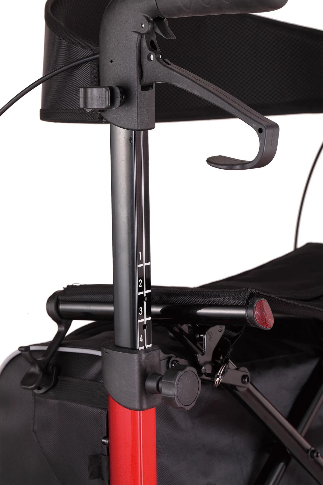 China Manufacturers 4 Wheel Adult Folding Walker Rollator with Brake