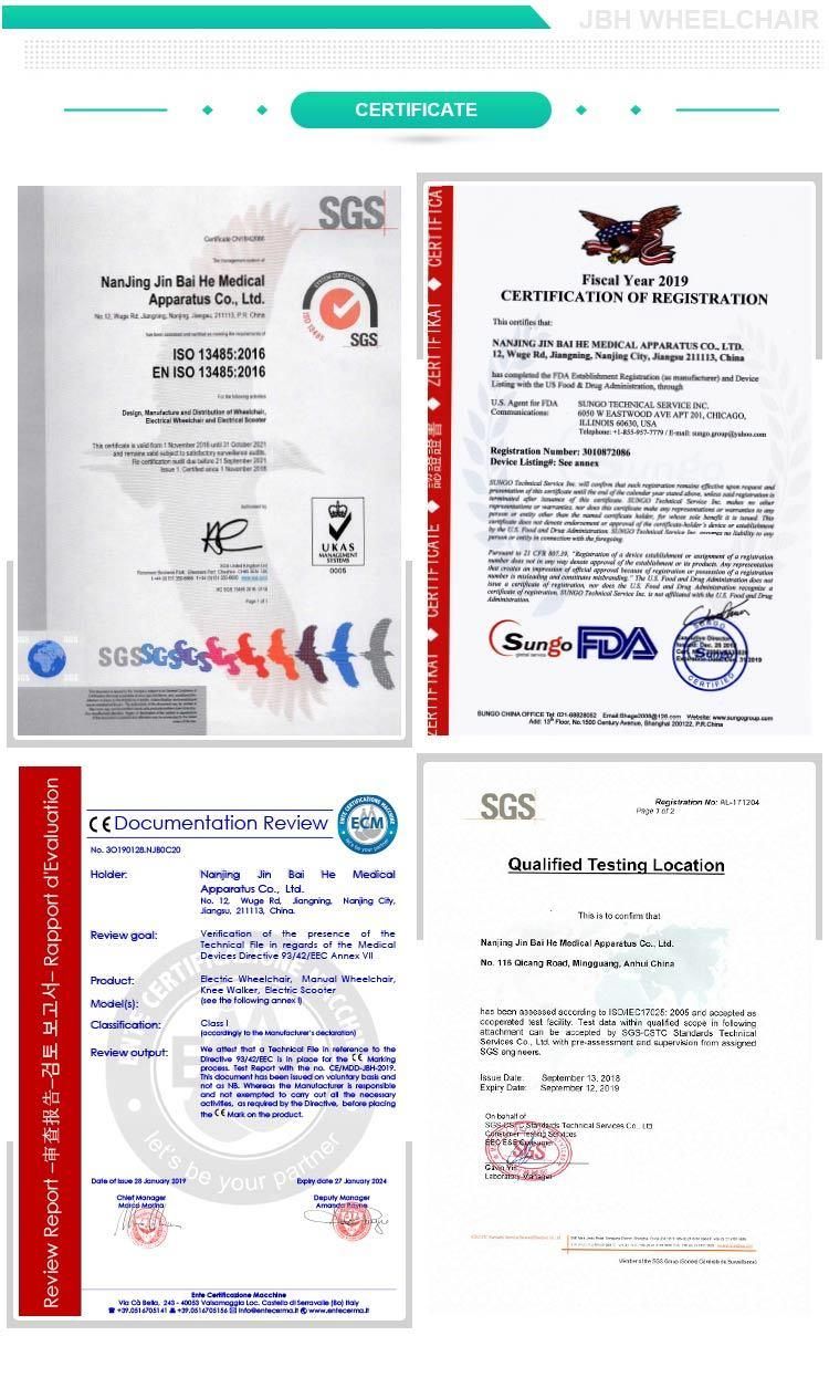 CE & FDA Aluminum Lightweight Folding Lithium Battery Power Wheelchair D15
