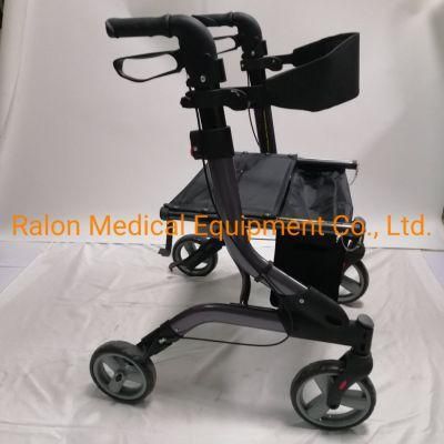 4 Wheel Aluminum Rollator for Walking Aid, Detachable