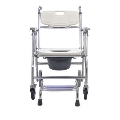 Home Care Manual Chair Toilet Folding Shower Commode for Elderly