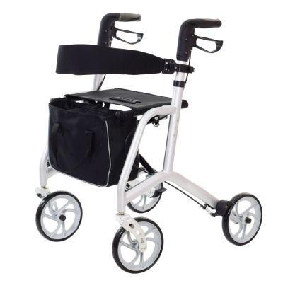 Folding Rollator Walker with Nylon Seat and Backrest
