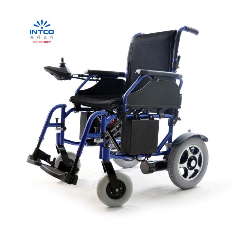 Aluminum Easy Folding Electric Wheelchair with Two Batteries