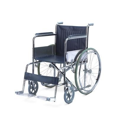 Steel Wheel Chair for Disabled Lightweight Folding Manual Wheelchair