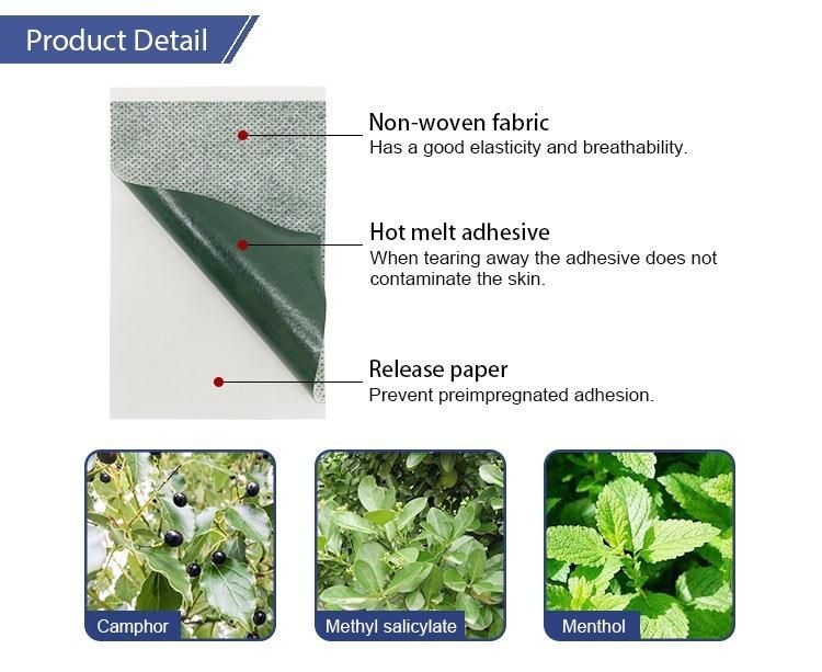 Wholesale Price Menthol Extract Non-Woven Fabric Arthritis Pain Relief Patch