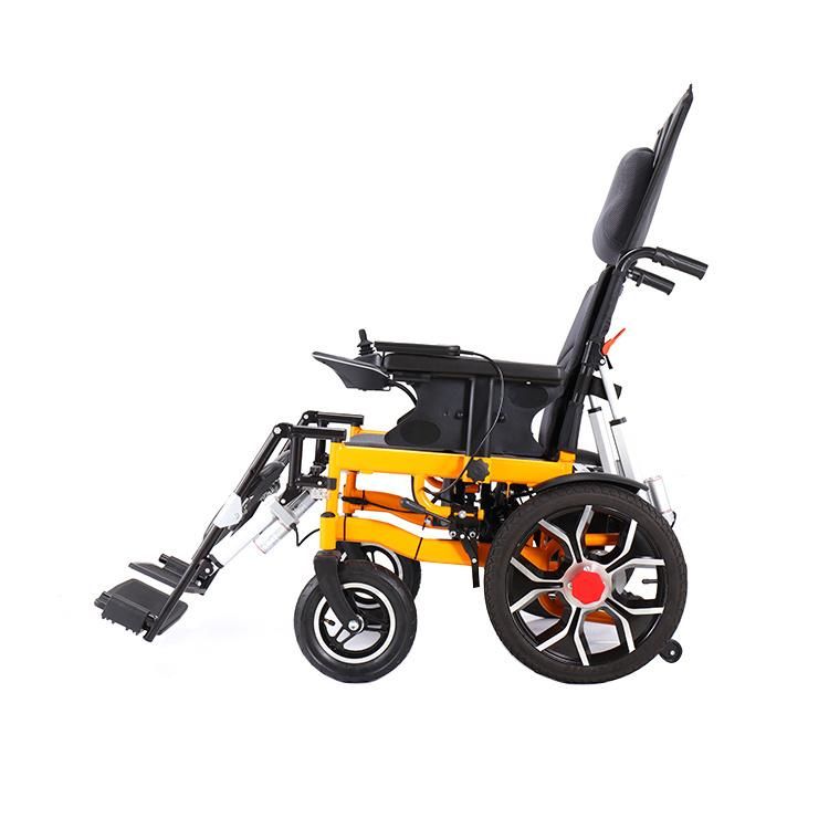 High Back Foldable Electric Wheelchair with Motor